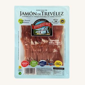 Antonio Álvarez Jamón (ham) de Trevelez (IGP), from Granada, extra thin slices pre-sliced 120 gr