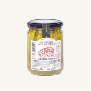 Maestros Aceituneros Guindilla Piparra (Green Chilli peppers), from Navarre, jar 390 gr
